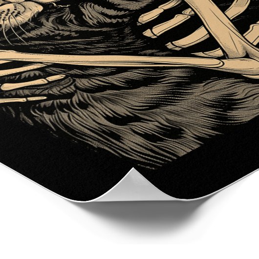 Knuffelen Kat Halloween Kat Liefhebber Kat Mam Pap Poster (Hoek)