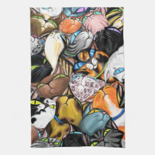 Knuffelen Katten Knuffels Grappige Keukenhanddoek