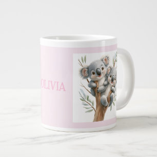 Knuffelen Koala Beren in Tree, BFF, gepersonalisee Extra Grote Beker