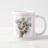 Knuffelen Koala Beren in Tree, BFF, gepersonalisee Extra Grote Beker (Rechts)