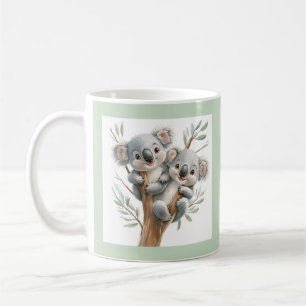 Knuffelen Koala Beren in Tree, BFF, gepersonalisee Koffiemok