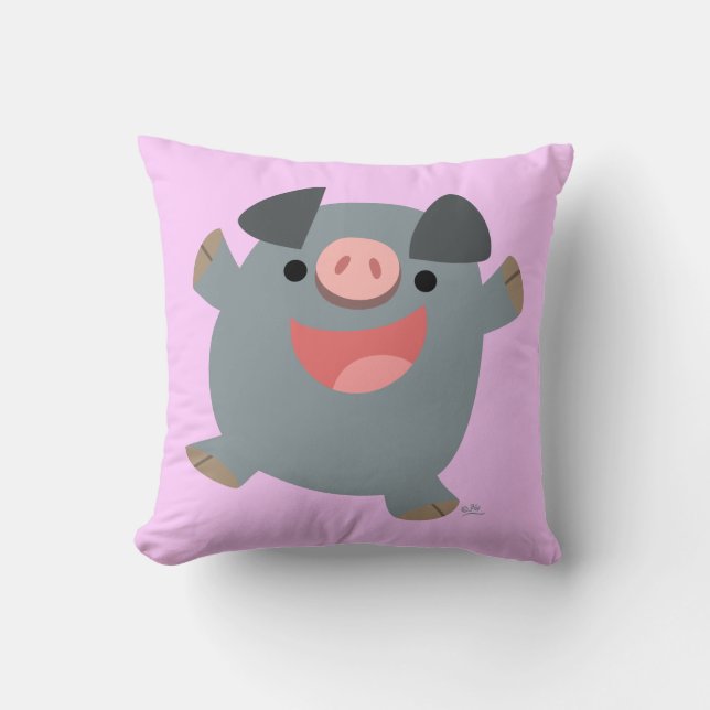 Knuffelend Varken Kussen (Voorkant)