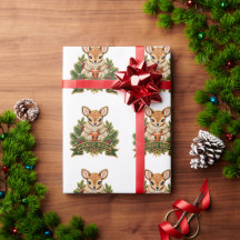 Knuffelende bosbabyherten Kerstmis-cadeauverpakkin