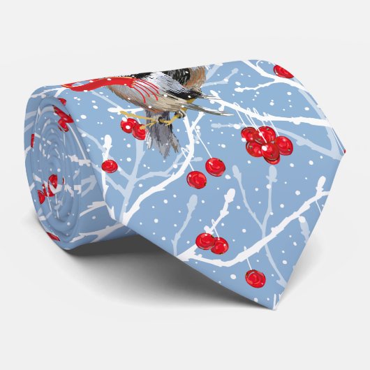 Knuffelende Chickadees Romance Stropdas (Opgerold)