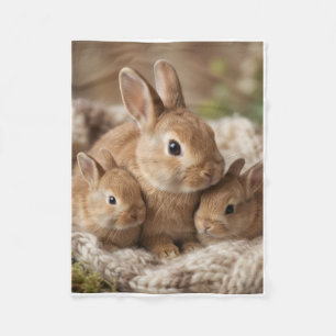 Knuffelende Fluffy Baby Konijnen Vlokken Deken