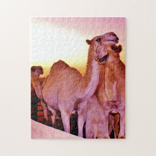 Knuffelende Kamelen Legpuzzel (Verticaal)