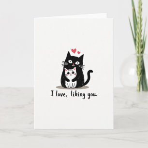 Knuffelende Katten Liefde Kaart