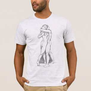 Knuffelende Omhels T-shirt Figuurstudie T-shirt