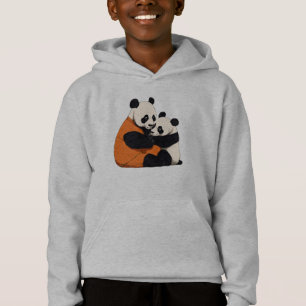 Knuffelende Panda Liefde Kinderen Pullover Hoodie