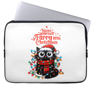 Knuffelig Klein Kerstfeest Laptop Sleeve
