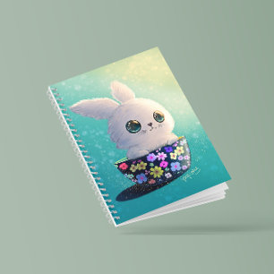 Knuffelig Lentewild - Beschermer: Konijn in Bloei Notitieboek