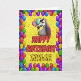 Knuffelig Schattige Eenhoorn Groet Happy Birthday Kaart