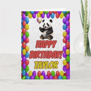Knuffelig Schattige Panda Beer Groet Happy Birthda Kaart