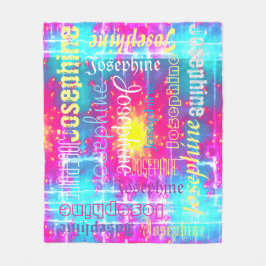 Knuffelig Warm Kleurrijk Fleece Gepersonaliseerde  Deken