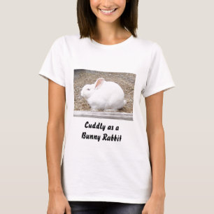 Knuffelig wit konijn t-shirt