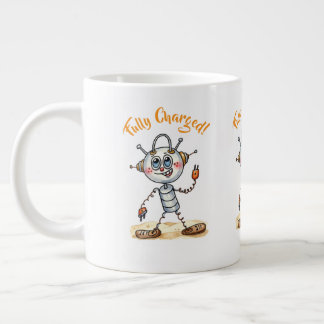 Knuffelige Cartoon Robot Reuzen Koffiemok Extra Grote Beker