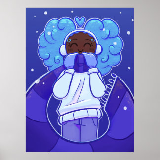Knuffelige en gezellige sneeuwige dag poster
