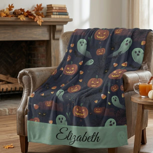 Knuffelige en griezelige Halloween fleece deken