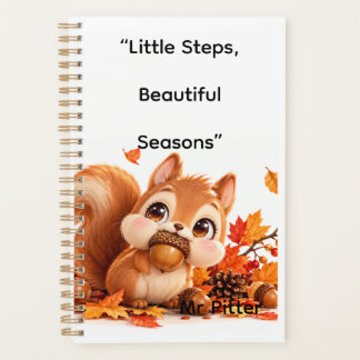 Knuffelige Herfst Eekhoorn Planner Bewerkbaar