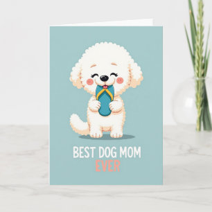 Knuffelige Hond Beste Moeder Ooit Kaart