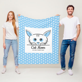 Knuffelige Kat Moeder Fleece Deken