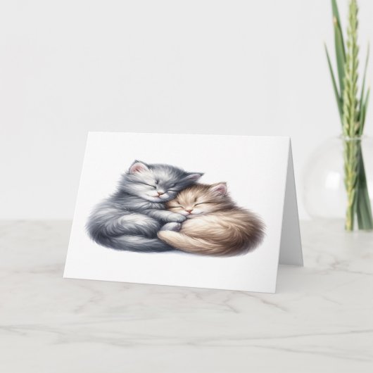 Knuffelige Kittens NOTECARD Bedankkaart (Voorkant)
