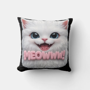 Knuffelige Meowww Kat Kussen