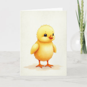 Knuffelige Pluizige Vogel Kunstkaart Kaart