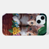 Knuffelige Schattigee Kittens in een bloemmand Case-Mate iPhone Case (Achterkant (horizontaal))