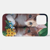 Knuffelige Schattigee Kittens in een bloemmand Case-Mate iPhone Case (Achterkant (horizontaal))