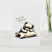 Knuffelige Teddybeer Kussen Heling van Verdriet Kaart (Voorkant)