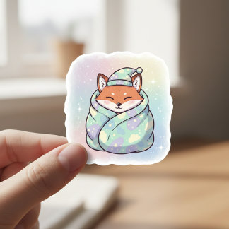 Knuffelige Vossenstickers Ronde Sticker