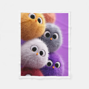 Knuffelige zachte kleine harige wezens fleece deke deken
