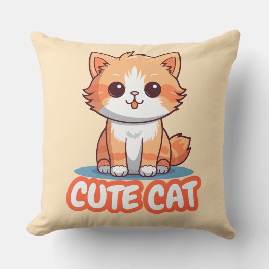 knuffelkat kussenhoes kussen (Voorkant)