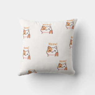 Knuffelkat Kussensloop Kawaii Kat Kussen