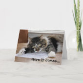 Knuffelkat Vaderdag Kaart (Voorkant)