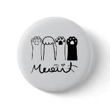 Knuffelkattenpootjes Miauw Knop Badge