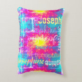 Knuffelkleurige stropdas Dye Boho Fade Personalise Accent Kussen (Achterkant (Verticaal))