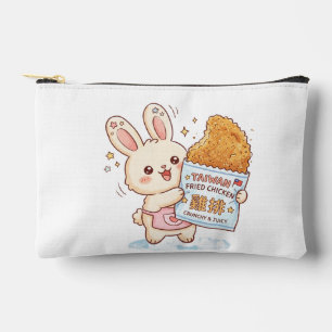 Knuffelkonijn eet Taiwanees gefrituurd kipkotelet Etui