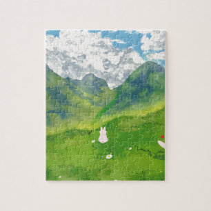 Knuffelkonijn in Mountain View Puzzel