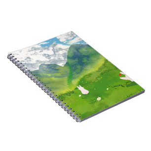 Knuffelkonijn in Mountain View Spiraal Notebook Notitieboek