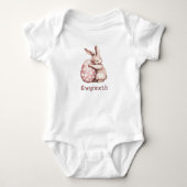 Knuffelkonijn met Stippen Ei Monogram Romper (Voorkant)