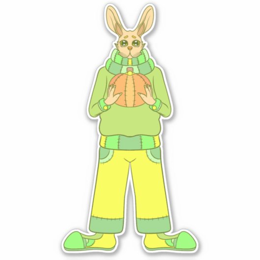 Knuffelkonijn Sticker (Voorkant)