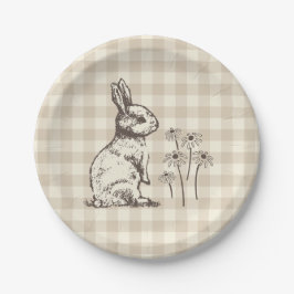 Knuffelkonijnen Bonanza - Paasfeest. Papieren Bordje