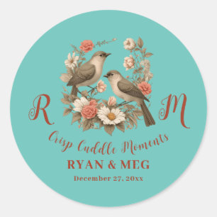 Knuffelmomenten, Beginletters R & M Ronde Sticker