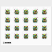 knuffelmonster ronde sticker (Vel)