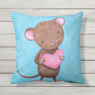 Knuffelmuis Worp Kussen Schattige Muizen met Hart