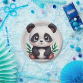 Knuffelpanda Papieren Bordje (Feest)
