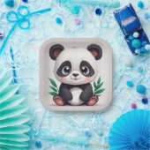 Knuffelpanda Papieren Bordje (Feest)