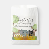 Knuffels 1e verjaardag feest bedankzakje (Voorkant)